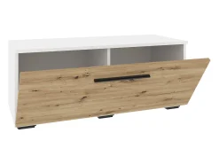 Suporte para TV haaus Kos, 1 porta, branco/Chêne Artisan, 95 x 40 x 39 cm