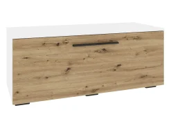 Suporte para TV haaus Kos, 1 porta, branco/Chêne Artisan, 95 x 40 x 39 cm