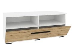Suporte para TV haaus Kos, 1 porta, 2 prateleiras, branco/Chêne Artisan, 95 x 40 x 39 cm