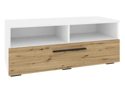 Suporte para TV haaus Kos, 1 porta, 2 prateleiras, branco/Chêne Artisan, 95 x 40 x 39 cm