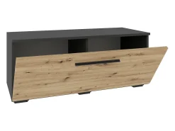 Suporte para TV haaus Kos, 1 porta, Antracite/Chêne Artisan, 95 x 40 x 39 cm