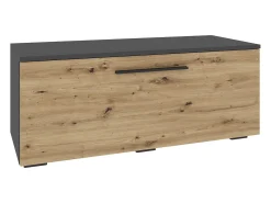 Suporte para TV haaus Kos, 1 porta, Antracite/Chêne Artisan, 95 x 40 x 39 cm