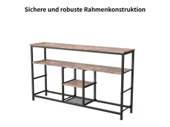 Suporte para TV LED baixo, 137 x 30 x 77 cm, estrutura sólida em metal e madeira, móvel para TV, mesa para TV, multicolorido