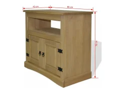 Suporte para TV/aparador design prático pinho mexicano linha Corona 80 cm 2502212