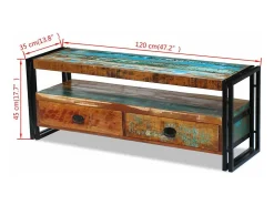 Suporte para TV/aparador design prático madeira maciça reciclada 2502154