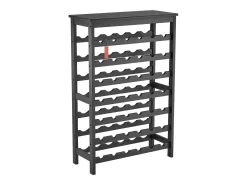 Suporte para Vinhos, SucceBuy Suporte Modular em Bambu para 42 Garrafas, 7 Níveis, com Prateleira de Mesa para Exposição