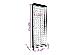 Suporte vertical para garrafas de vinho, metal por 108 garrafas PT225222