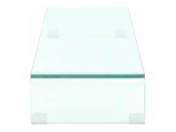 Suporte/aparador de TV prático e de design para monitor de 90 cm vidro transparente 2502254