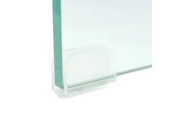 Suporte/aparador de TV prático e de design para monitor de 80 cm vidro transparente 2502221