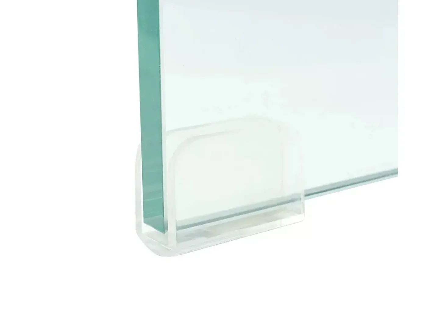 Suporte/aparador de TV prático e de design para monitor de 80 cm vidro transparente 2502221