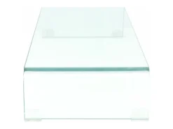 Suporte/aparador de TV prático e de design para monitor de 80 cm vidro transparente 2502221