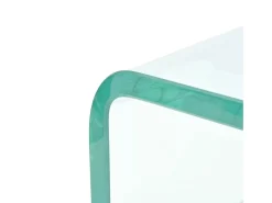 Suporte/aparador de TV prático e de design elegante para monitor de 70 cm vidro transparente 2502255