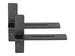 Suportes de Prateleira em T SucceBuy, Conjunto de 2, Capacidade de Carga de 90 kg, Dimensões 35.56x 7.35 x 30.48 cm, Suportes de Prateleira de Aço Duráveis