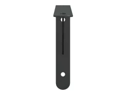 Suportes prateleira 4pcs 23,5x2,5x15,5 cm aço inoxidável preto