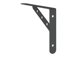 Suportes prateleira 4pcs 23,5x2,5x15,5 cm aço inoxidável preto