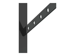 Suportes prateleira 4pcs 23,5x2,5x15,5 cm aço inoxidável preto