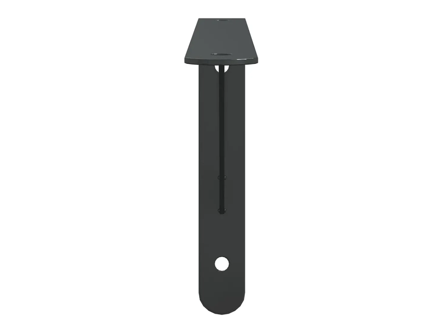 Suportes prateleira 4pcs 30x2,5x15,5 cm aço inoxidável preto PT784447