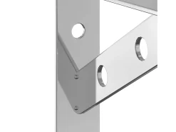 Suportes prateleira 4pcs 20x2,5x14 cm aço inoxidável prateado