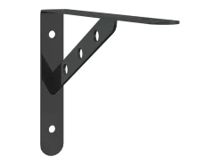 Suportes prateleira 4pcs 23,5x2,5x15,5 cm aço inoxidável preto PT497396