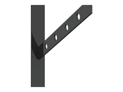 Suportes prateleira 4pcs 30x2,5x15,5 cm aço inoxidável preto