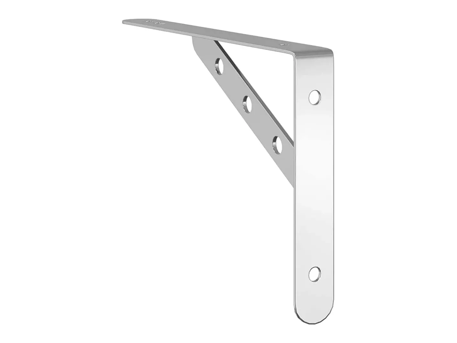 Suportes prateleira 4pcs 23,5x2,5x15,5 cm aço inoxidável prata