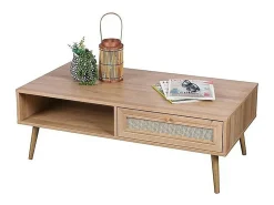 Table basse ALTA chêne clair – Design scandinave et rangement pratique