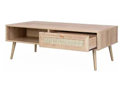 Table basse ALTA chêne clair – Design scandinave et rangement pratique
