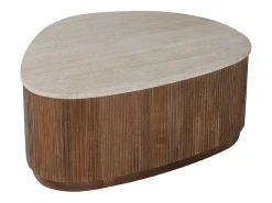 Table basse en bois massif collection DELHI 100cm - Style ethnique et design