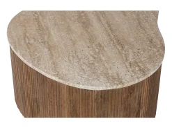 Table basse en bois massif collection DELHI 80cm - Style ethnique et design