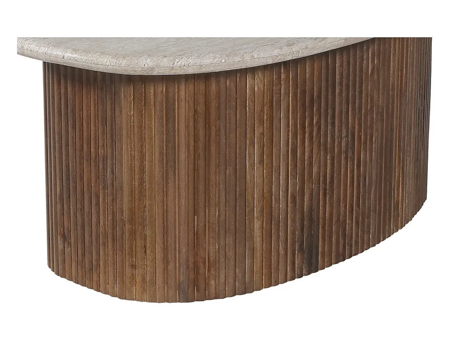 Table basse en bois massif collection DELHI 90cm - Style ethnique et design