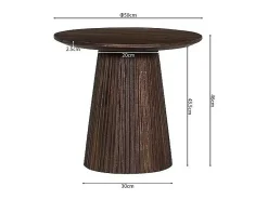 Table basse ronde collection MITCHEL en bois exotique de manguier brun diamètre 50 cm