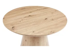 Table basse ronde collection TIGNES – Décor effet pin – D80 x H47 cm