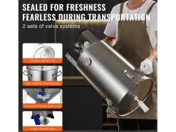 Tanque de Fermentação, SucceBuy Kit de Tanque de Fermentação Doméstica de Aço Inoxidável de 30 L com Fermentador de Cerveja