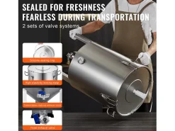 Tanque de Fermentação, SucceBuy Kit de Tanque de Fermentação Caseira de Aço Inoxidável de 60 L com Fermentador de Cerveja
