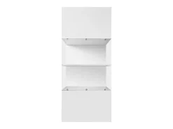 Tavolino da caffè moderno bianco con illuminazione a LED, piano del tavolo lucido, 120 x 50 x 38,5 cm
