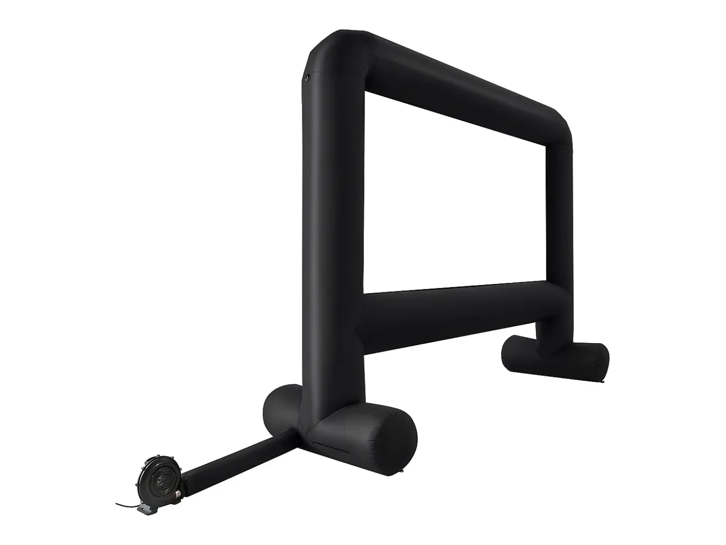 Tela de Projeção Inflável SucceBuy, Fabricada em Material 600D Durável, Inclui Saco de Armazenamento Portátil. Formato 16:9, 378 x 130 x 317 cm