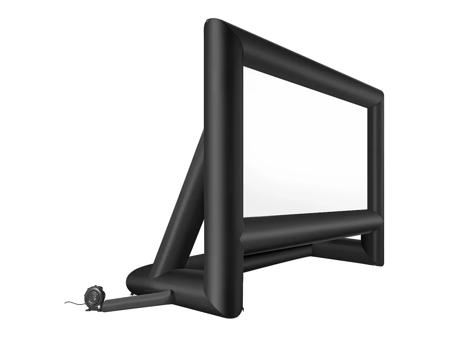 Tela de Projeção Inflável SucceBuy, Fabricada em Material Resistente 600D, Incluindo Saco de Armazenamento Portátil, Formato 16:9, 413 x 160 x 330 cm