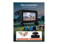 Tela de Projeção Inflável SucceBuy, Material 600D, Portátil com Saco de Armazenamento, Formato 16:9, Ideal para Home Cinema, 354 x 130 x 290 cm