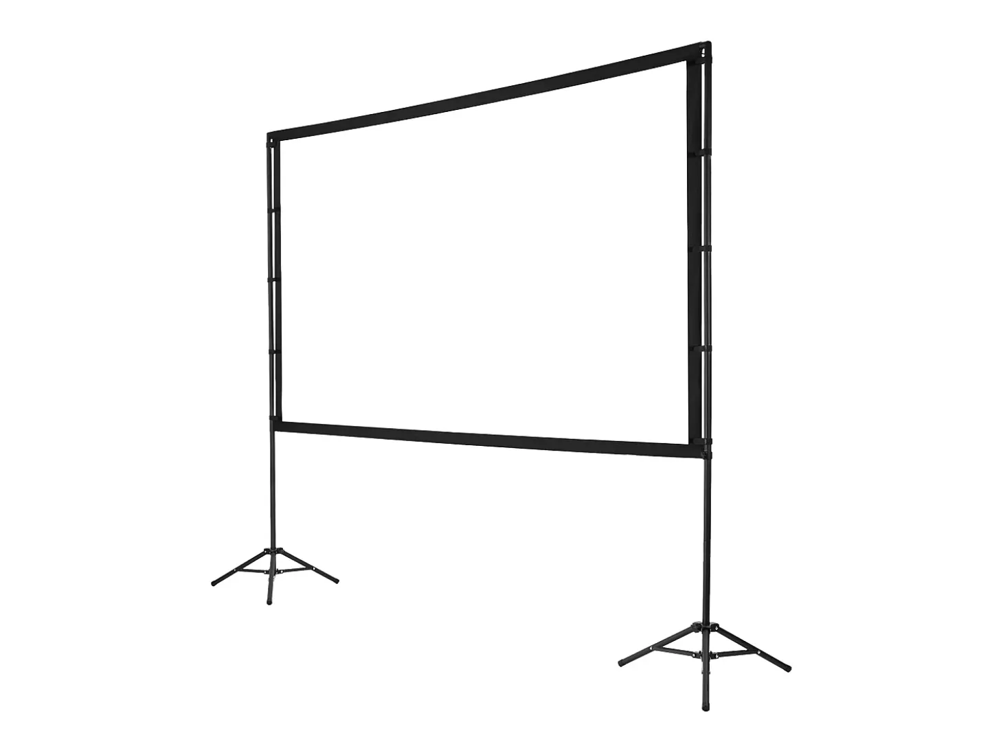 Tela de Projeção SucceBuy de 254 cm com 2 Tripés, Lona de Projeção Portátil e Amassável, Grande Ângulo de Visão 160°, 16:9 4K HD