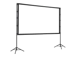 Tela de Projeção SucceBuy de 254 cm com 2 Tripés, Lona de Projeção Portátil e Amassável, Grande Ângulo de Visão 160°, 16:9 4K HD