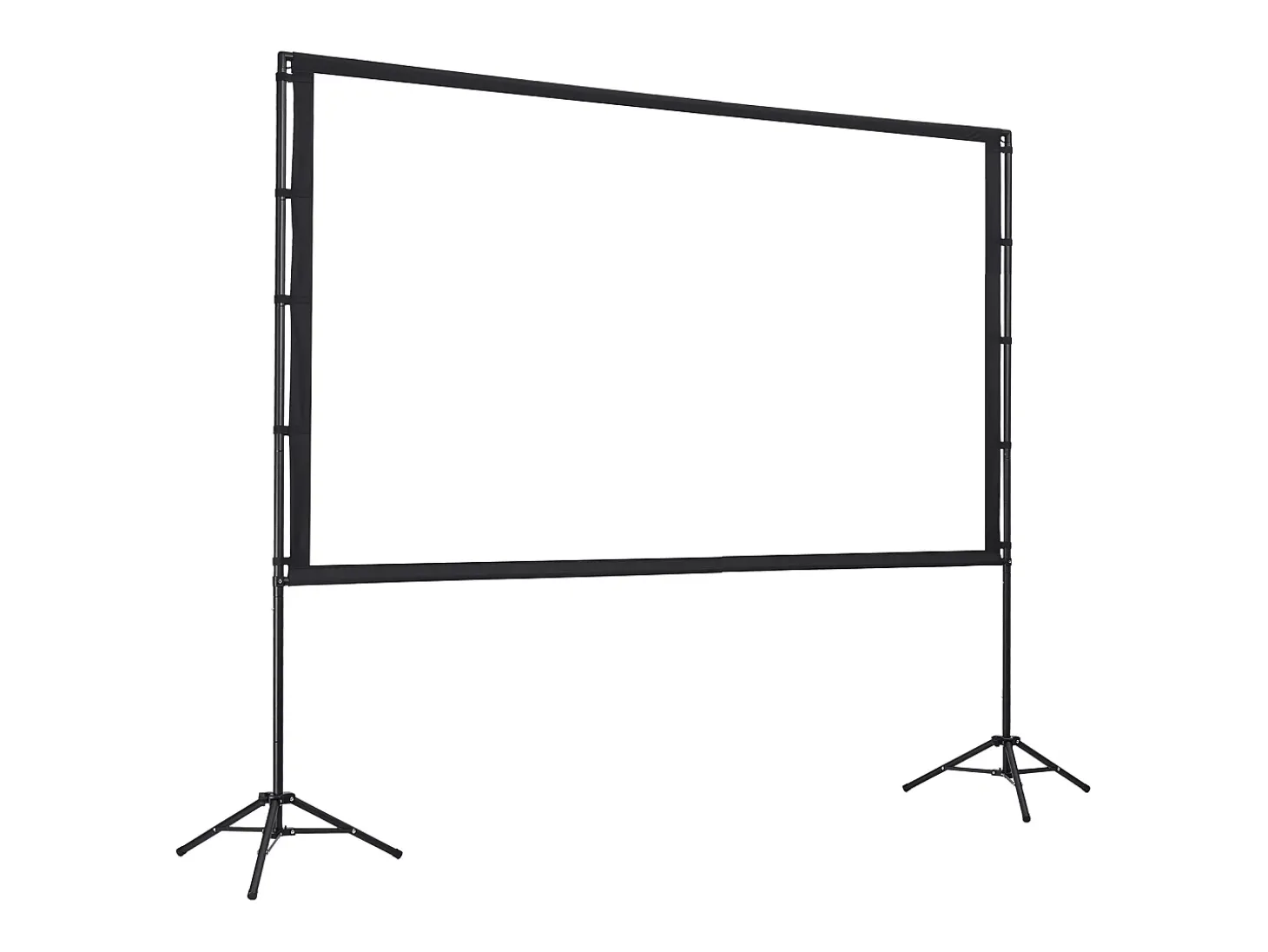 Tela de Projeção SucceBuy de 254 cm com 2 Tripés, Lona de Projeção Portátil e Amassável, Grande Ângulo de Visão 160°, 16:9 4K HD