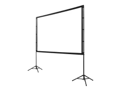 Tela de Projeção SucceBuy de 254 cm com 2 Tripés, Lona de Projeção Portátil e Amassável, Grande Ângulo de Visão 160°, 16:9 4K HD