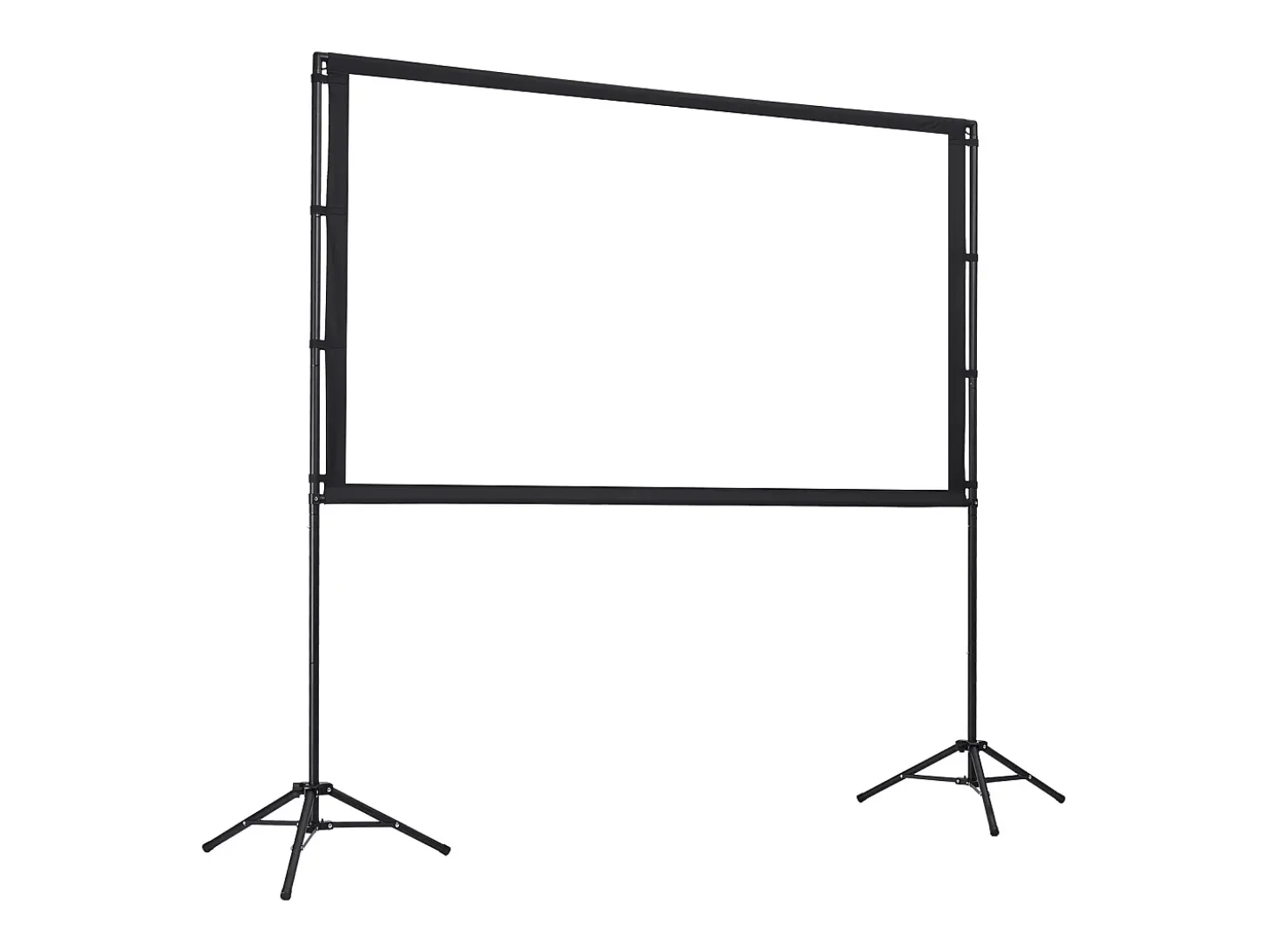 Tela de Projeção SucceBuy de 213,4 cm com 2 Tripés, Lona de Projeção Portátil e Amassável, Grande Ângulo de Visão 160°, 16:9 4K HD, com Bolsa