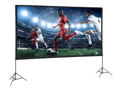 Tela de Projeção SucceBuy Portátil com Base, 381 cm, 16:9 HD de Duas Faces Anti-rugas e Grande Ângulo de Visão, para Projetores de Cinema em Casa