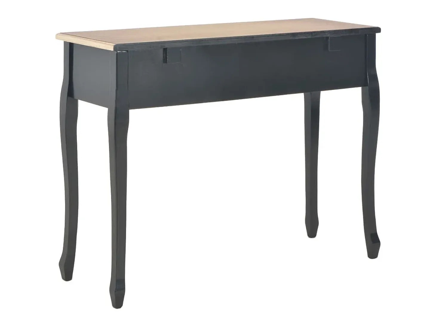 Toucador/mesa consola com 3 gavetas preto