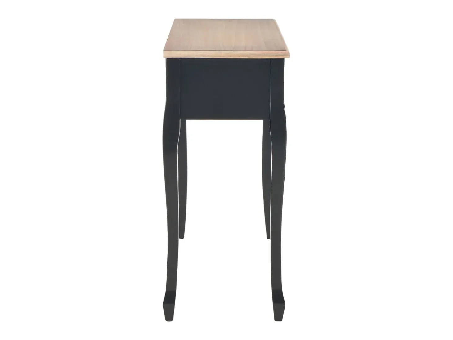 Toucador/mesa consola com 3 gavetas preto