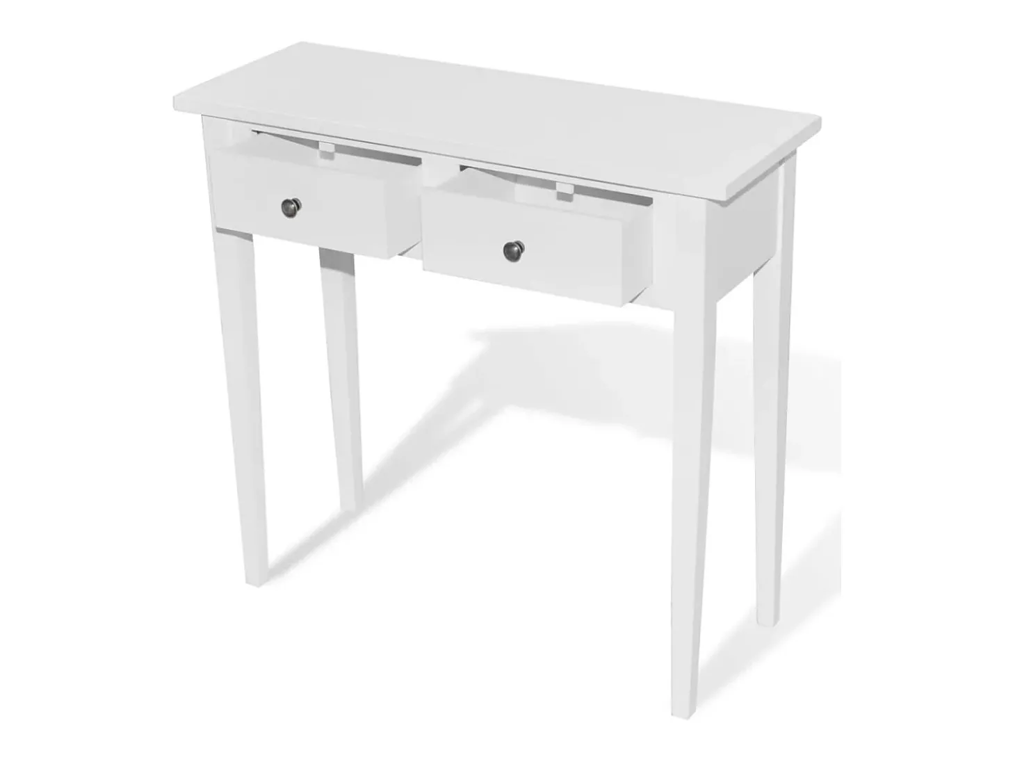 Toucador/mesa consola com duas gavetas branco