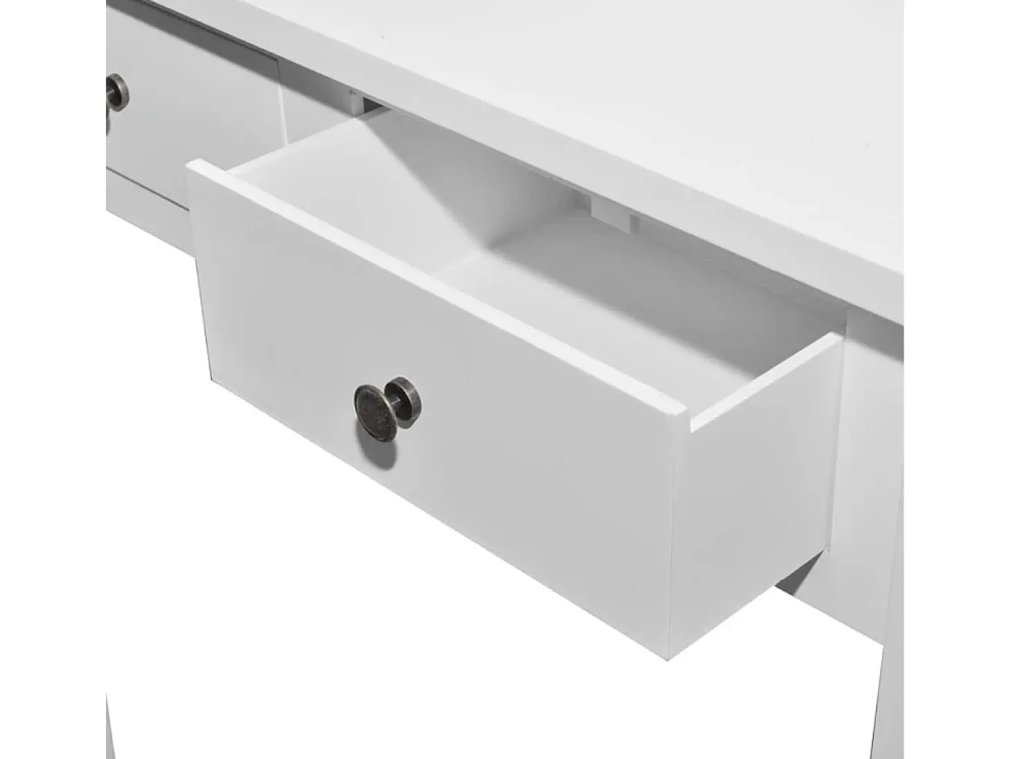 Toucador/mesa consola com duas gavetas branco