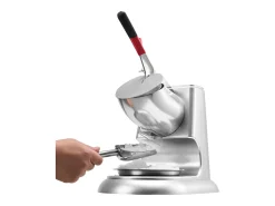 Triturador de Gelo SucceBuy Elétrico Capacidade de 100 kg/h, Máquina de Gelo Picado a 4 Lâminas, de Aço Inoxidável, com Tigela e Tampa, 2000 rpm