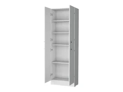 TUHOME Armário Despensa Cameron com 4 Portas e 5 Prateleiras Ocultas, Branco